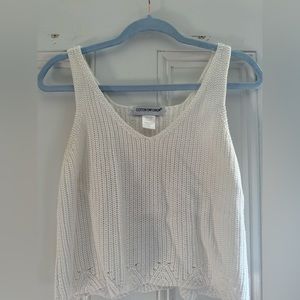 White Crochet Crop Top